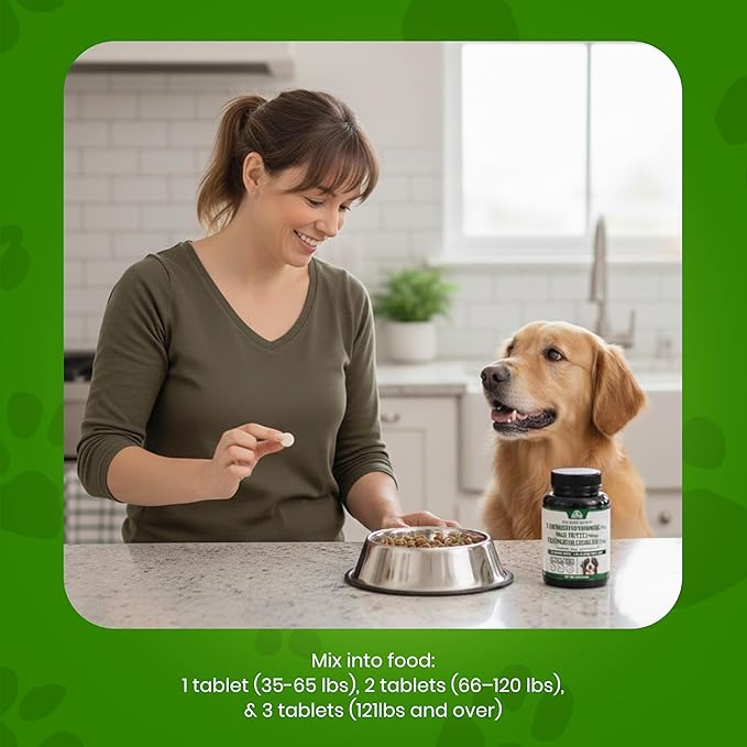 Liver Support Supplement for Large Dogs with Silymarin (Same & Silybin) S-Adenosyl-L-methionine (SAM-e) & Silybum (Milk Thistle) Dog Liver Supplement - 3rd Party Tested, Non GMO - 30 Chewable Tablets