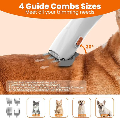 ubrobo Dog Grooming Vacuum, Dog Grooming Kit with Pet Clippers, 12,000Pa Pet Hair Grooming Vacuum for Dogs, Vacuum Brush for Shedding Grooming, Low Noise Home Cleaning Tool in 1, PG10 Black
