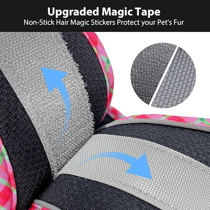 AIITLE Dog Harness and Leash Set - Ultra-Comfortable Vest with Strong Magic Tape & Glow-in-Dark Reflective Strips, Chafe-Free for Teddy, Schnauzer (Black, M)