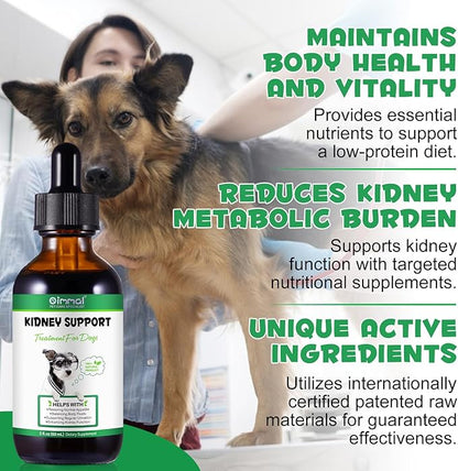 Kidney Support for Dogs - Kidney Support Supplement, Supports Immune, Urinary & Kidney Health Function, Natural Herbal Supplement (2 Fl Oz)