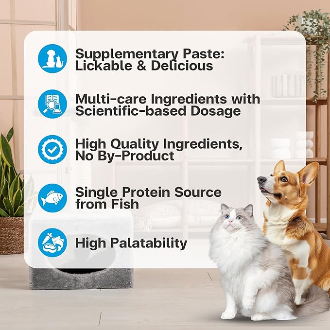 KC Complex Kidney Support Supplement for Cats & Dogs – Omega 3 for Dogs, Omega 3 for Cats – Fish Oil, SOD, Nano-Chitooligosaccharide – Vet Formula for Renal Health – 30 Sachets