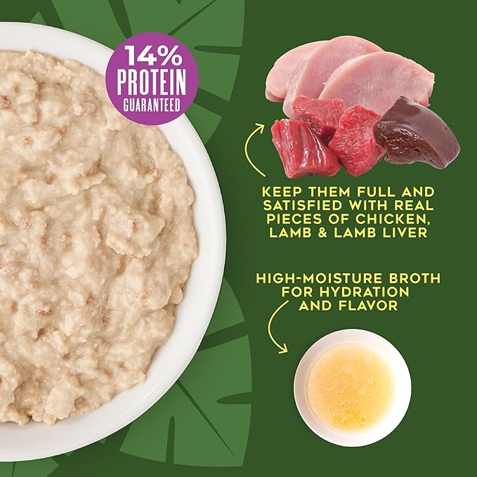 Tiki Dog Pate Wet Dog Food, Chicken, Lamb & Lamb Liver, 3 oz. Cup (4 Count)