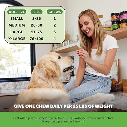 6 Billion CFU Dog Probiotics with Prebiotics, Digestive Enzymes, & Fiber - Relief for Occasional Diarrhea, Gas, Bloating & Itchy Skin - Daily Gut Health & Immune Support for All Dogs (Duck, 90 Ct)
