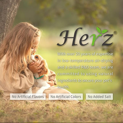Herz Air-Dried Dog Food Chicken & Duck Liver Recipe 1 lb, All-Natural, High-Protein, Grain-Free, Limited Ingredients, Complete & Balanced, Premium Canine Cuisine