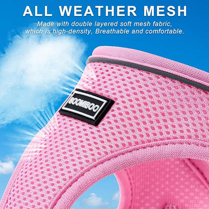 Dog Harness with Leash Set, No Pull Adjustable Reflective Step-in Puppy Pet Vest Harnesses for Small Medium Large Dogs and Cats,Brown XXS