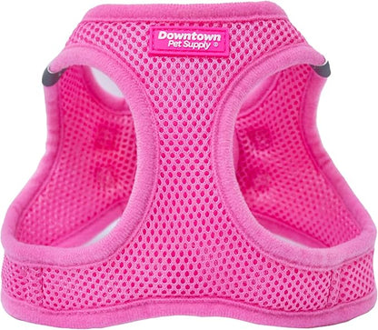 Downtown Pet Supply Step-in Dog Harness – No Pull, Adjustable Padded Mesh with Reflective Trim, Secure Buckle Strap – Comfortable & Breathable Small Dog Harness, X-Small, Pink