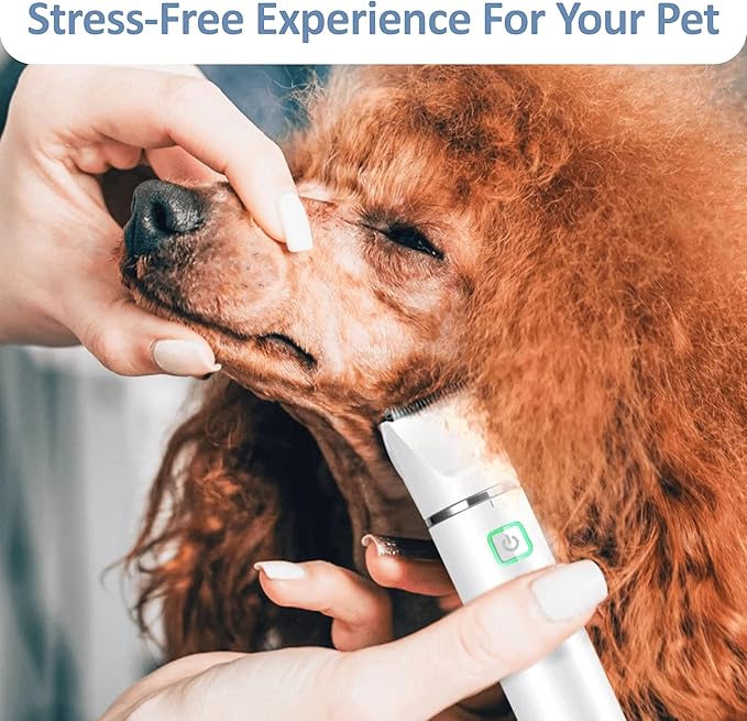 Luxuz 3-in-1 Dog & Cat Grooming Kit, Rechargeable Quiet Pet Clippers with Nail Grinder & Paw Trimmer, Cordless Low-Noise Electric Grooming Trimmer with Guide Combs for Small Medium Pets