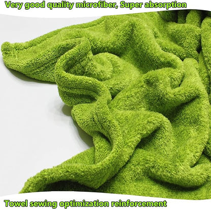 Dogvingpk Extra Large Dog Towel Super Absorbent Soft Microfiber Pet Bath Grooming Towels for Drying Dogs and Other Pets (XL-55" * 36", Green)