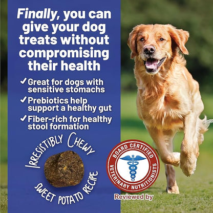 Dave's Pet Food Sweet Potato & Pumpkin Dog Treats for Sensitive Stomachs, Semi-Moist Soft & Digestive Friendly, Made in USA, Senior, Small & Large Dogs, Gut Health (2 Pack)