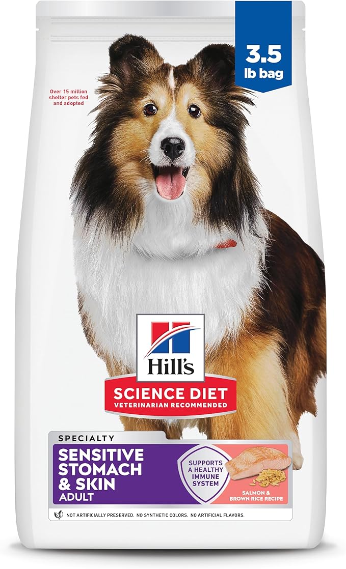 Hill's Science Diet Adult 1-6 Sensitive Stomach & Skin Dry Dog Food, Salmon Recipe, 3.5 lb. Bag