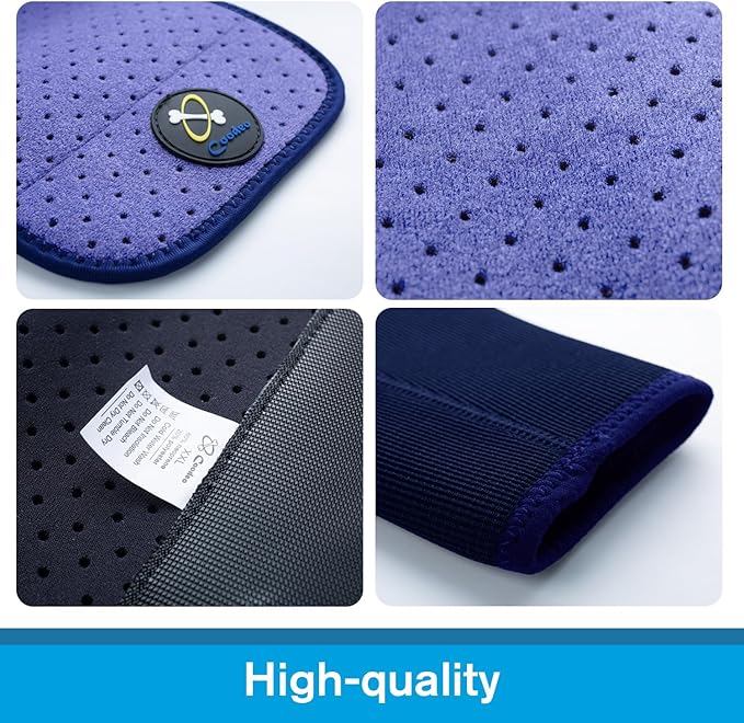 Coodeo Dog Recovery Sleeves, Cone Collar Alternative, Abrasion Resistant Dog Recovery Suit, Washable 2.5mm Thick and Waterproof, Pet Wounds Prevent Licking, Biting (Purple, S)