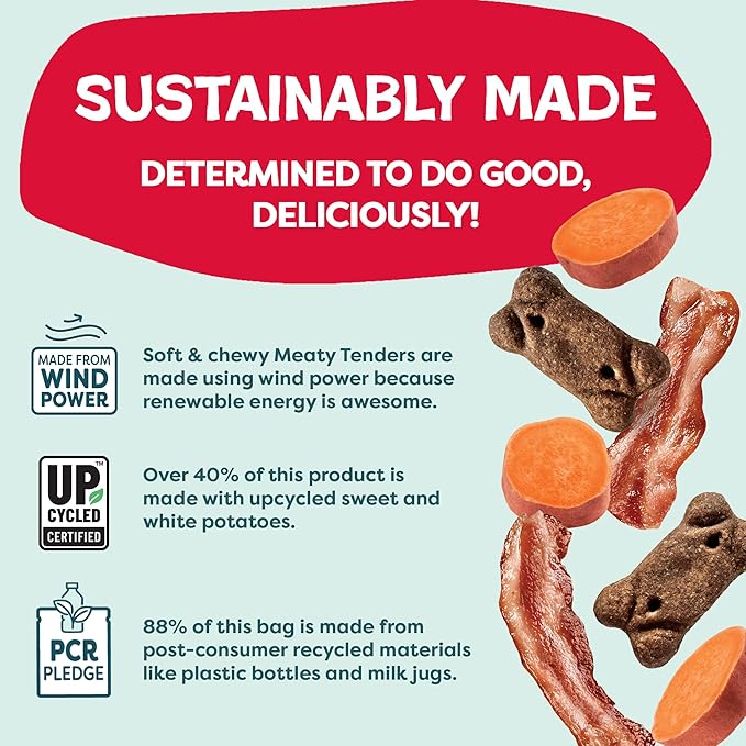 Shameless Pets Soft & Chewy Dog Treats, Bacon Me Crazy Meaty Tenders, 1.5lb – Real Bacon is 1st Ingredient – Grain Free, No Corn or Soy – Digestive Support – for Small, Medium & Large Dogs