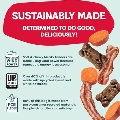 Shameless Pets Soft & Chewy Dog Treats, Bacon Me Crazy Meaty Tenders, 1.5lb – Real Bacon is 1st Ingredient – Grain Free, No Corn or Soy – Digestive Support – for Small, Medium & Large Dogs