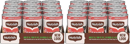Nutrish Gentle Digestion Premium Paté Wet Dog Food,Real Chicken,Pumpkin & Salmon Recipe,13 oz. Can,(Rachael Ray),(Pack of 24)