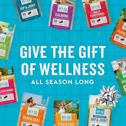 VetIQ Calming Support Supplement,Calming Chews for Dogs Help Manage Stress and Promote Relaxation,Anxiety Relief for Dogs,Made in The USA,120 Count (Pack of 2)