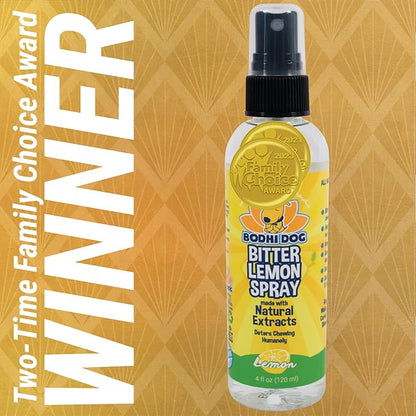 Bodhi Dog Bitter Lemon Spray - Anti-Chew Spray for Dogs, Cats, Puppies, & Kittens - Training Aid for Chewing - Safe & Non Toxic - Ideal for Pet Behavioral Training - Made in USA (4 Fl Oz)