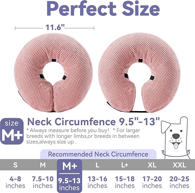 Loflaze Soft Inflatable Dog Cone Collar for Large Medium Small Dogs Cats After Surgery - Dog Neck Donut, E Collar, Elizabethan Collar Alternatives for Dogs Recovery