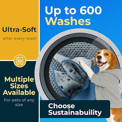 GREEN LIFESTYLE Washable Pee Pads for Dogs - Waterproof Reusable Puppy Pads with Anti-Slip Backing, Pet Training Pad for Puppy Playpen, Crate, Whelping Box, Potty Training (Pack of 40 - 34x36)