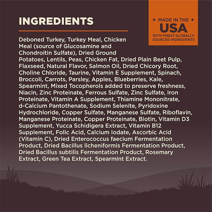 Wellness CORE Dry Dog Food, Small Breed, Grain-Free, High Protein, Natural, Original Turkey & Chicken Recipe, (4-Pound Bag)