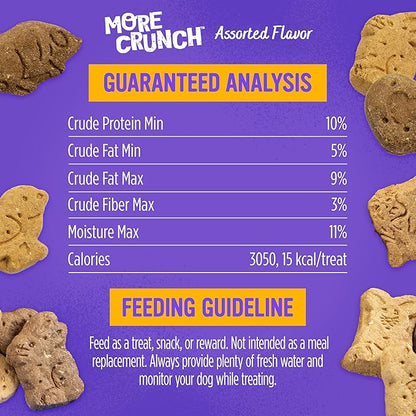 Blue Dog Bakery More Crunch Small Assorted Flavors, Dog Biscuits, Healthy Treats, All Natural, Bacon, Chicken, Cheese, Peanut Butter, 5 lb (Pack of 1)
