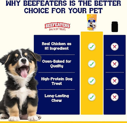 Beefeaters Triple Flavor Beefhide Kabobs 1.58oz (12 Pack) Dog Treats with Real Chicken, Liver & Sweet Potato – Long-Lasting Dog Kabob Treats for Chewing, Dental Support*, Flavor-Packed Treats