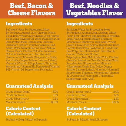 Pedigree Choice Cuts in Gravy Adult Wet Dog Food 30-Count Beef Flavor Variety Pack, 3.5 oz. Pouches