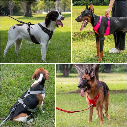 Plutus Pet No Pull Dog Harness, Reflective Adjustable Dog Vest Harness with Handle, Escape Proof, Soft Padded for Small Medium Large Dogs (Ranger Green, L)