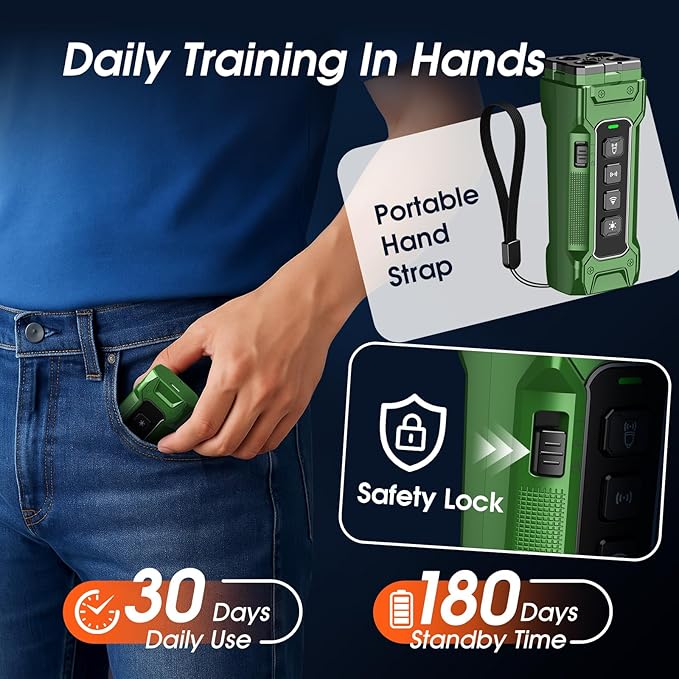Dog Bark Deterrent Devices, Anti Barking Device 3X Ultrasonic Bark Control Device 50ft Range, Rechargeable & Safe Dog Training Tool for Quiet Walks and Peaceful Homes