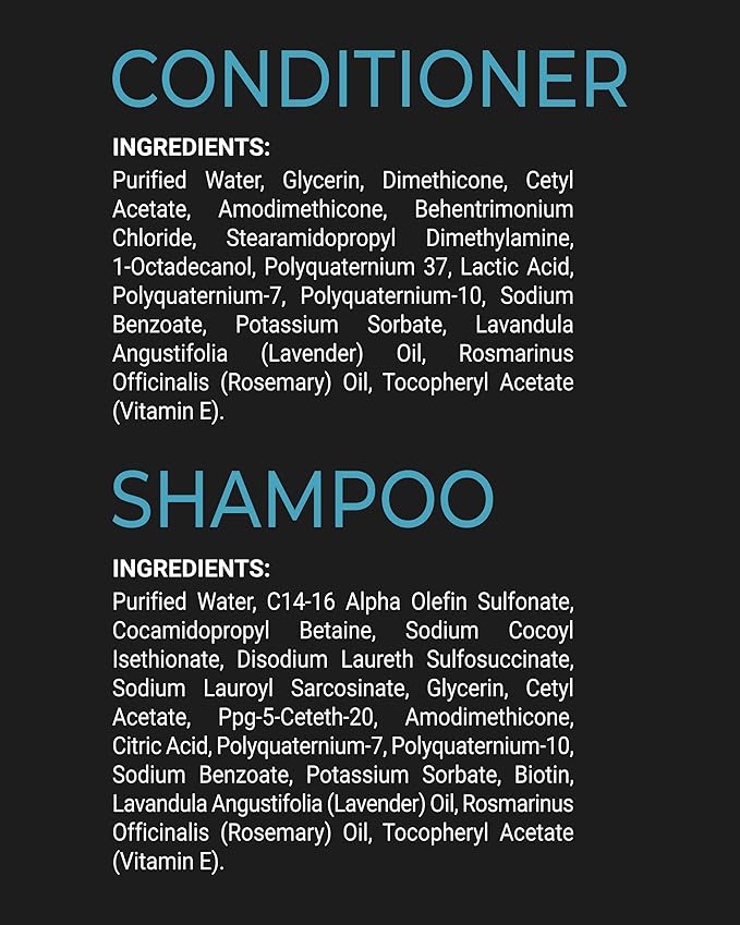 ALFIE'S CHOICE Dog Shampoo and Conditioner Set | 16 fl oz Each | Lavender & Rosemary with Biotin | for Itchy, Dry & Sensitive Skin | Detangling & Moisturizing for All Breeds & Puppies | Made in USA