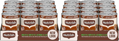 Nutrish Rachael Ray Weight Management Wet Dog Food Premium Paté Real Turkey & Pumpkin Recipe,13 oz. Can,(Pack of 24)