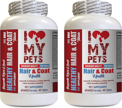 I LOVE MY PETS LLC Immune Boost for Dogs Treats - Dog Healthy Hair and Coat - Premium Formula - Chews - - 120 Treats (2 Bottles)