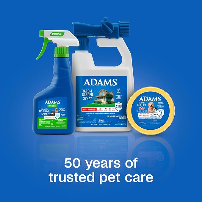 ADAMS Flea & Tick Collar Plus for Dogs & Puppies, 12 Months Protection Against Flea Infestations, Kills Fleas & Ticks, Repels Mosquitoes for Up to 6 Months (Excl. California), One Size Fits All, 2 ct