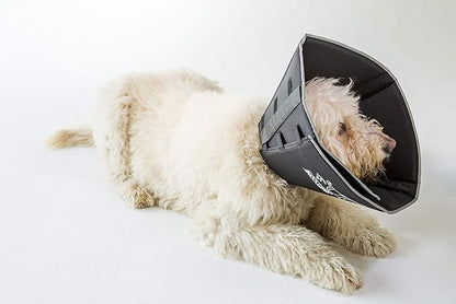 All Four Paws Comfy Cone Pet Cone for Dogs, Cats, X-Large, Black - Comfortable Soft Dog Cone Collar Alternative for After Surgery, Wound Care, Spay, Neuter - Dog and Cat Recovery Elizabethan-Collar