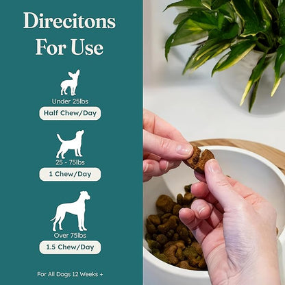 PetHeal Kidney Guard Chews for Dogs - Vet-Reviewed - Supports Renal Health & Energy with Astragalus, Cordyceps, Dong Quai & Rehmannia | Promotes Kidney Function & Detox | 30 Soft Chews, Pork Flavor