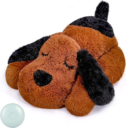 WEOK Heartbeat Puppy for Dogs, Helps for Anxiety Relief and Calming, Stuffed Animal Anxiety Calming Behavioral Puppy Heartbeat Toy Sleep aid for Cats Pets（for Small Breeds）