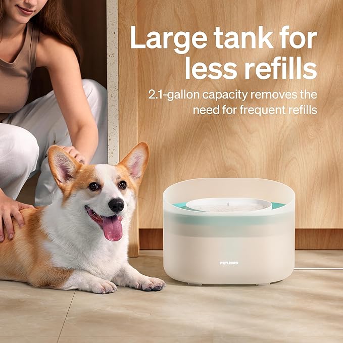 PETLIBRO Replacement Filters for Capsule Dog Fountain PLWF008, 2 Month Set of Filters for Dog Water Dispensers, 4 Count Pack, White