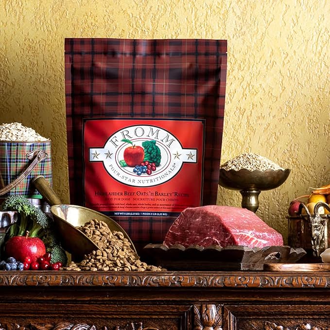 Fromm Four-Star Nutritionals Highlander Beef, Oats, & Barley Dog Food - Premium Dry Dog Food - Beef Recipe - 12 lb