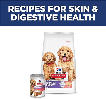 Hill's Science Diet Puppy Sensitive Stomach & Skin Dry Dog Food, Salmon & Brown Rice, 13 lb. Bag