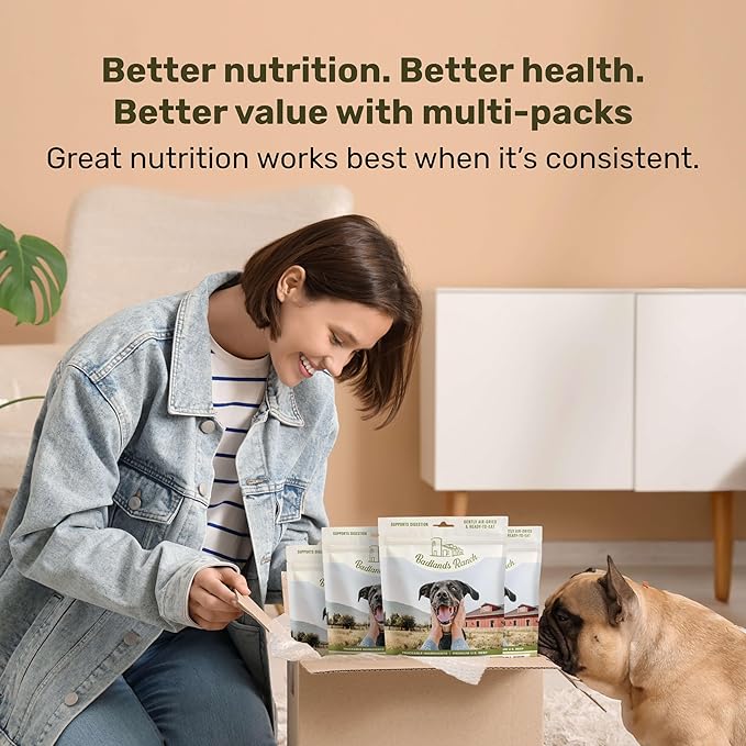 BADLANDS RANCH by Katherine Heigl – Superfood Complete Air-Dried Beef Dog Food – High Protein with Superfoods for Daily Wellness & Consistent Nutrition – 64 oz (Pack of 2)