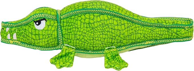 Outward Hound Xtreme Seamz Alligator Squeaky Dog Toy - Reinforced Dense Stuffing Plush Toy