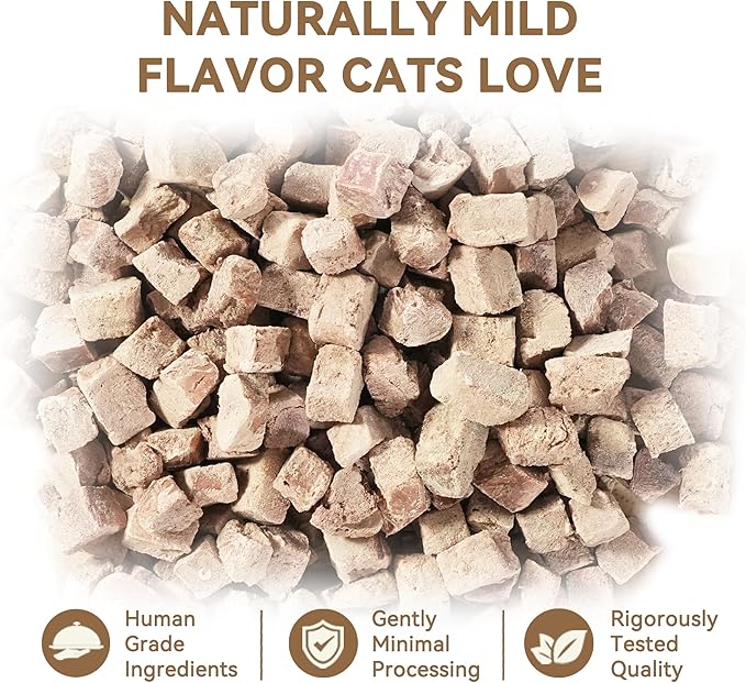 Freeze-Dried Chicken Livers Cat Treats 2oz – Single Ingredient, Grain-Free, Gluten-Free, Filler-Free Freeze Dried Food Toppers