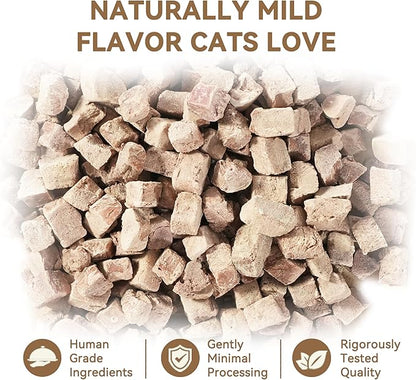 Freeze-Dried Chicken Livers Cat Treats 2oz – Single Ingredient, Grain-Free, Gluten-Free, Filler-Free Freeze Dried Food Toppers
