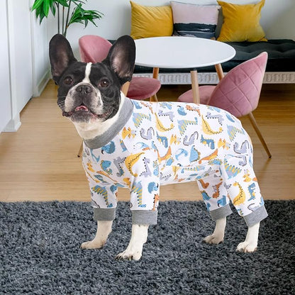 Dog Surgery Recovery Suit, Dog Onesie for Surgery Female Male Dogs, Dogs Pajamas Long Sleeve, Small Dogs Onesie, Abdominal Wound Bandages Surgical Suit, Cat Recovery Suit for Shedding Skin Disease