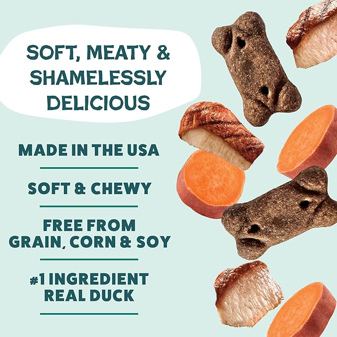 Shameless Pets Soft & Chewy Dog Treats, Lucky Ducky Meaty Tenders, 1.5lb – Real Duck is 1st Ingredient – Grain Free, No Corn or Soy – Digestive Support – for Small, Medium & Large Dogs