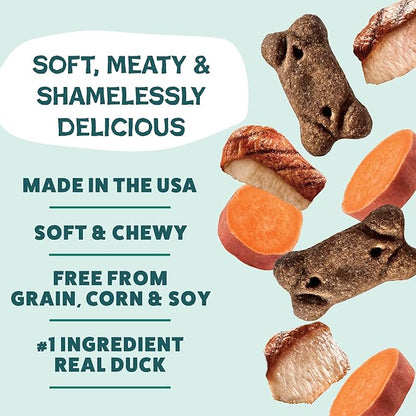Shameless Pets Soft & Chewy Dog Treats, Lucky Ducky Meaty Tenders, 1.5lb – Real Duck is 1st Ingredient – Grain Free, No Corn or Soy – Digestive Support – for Small, Medium & Large Dogs