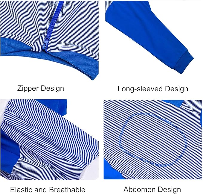 Yeapeeto Dog Onesie Surgery Recovery Suit for Large Medium Bodysuit Dogs Pajamas PJS Full Body for Shedding, Prevent Licking, Wound Protection, Cone Alternative (7X-Large (Pack of 1), Blue)