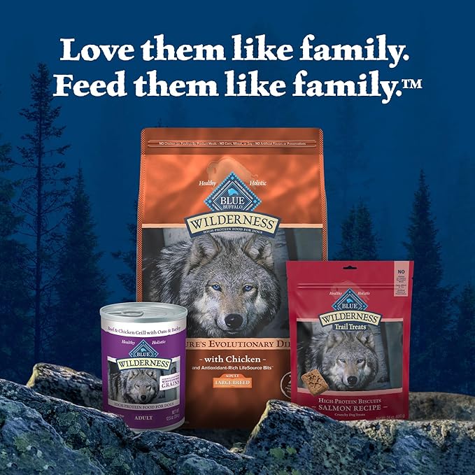 Blue Buffalo Wilderness Large Breed Adult Dry Dog Food Wholesome Grains Natural Ingredients Chicken