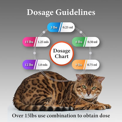 No More Worms in Cats and Kittens- Dewormer for Cats and Dewormer for Kittens - 60mls Chicken Flavour with 3ml Dropper