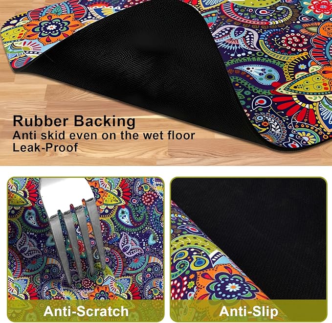 Dog Food Mats for Floors Waterproof Mat for Cat Food and Water Bowls - Absorbent Quick Dry Non Slip Mat for Pet Feeding