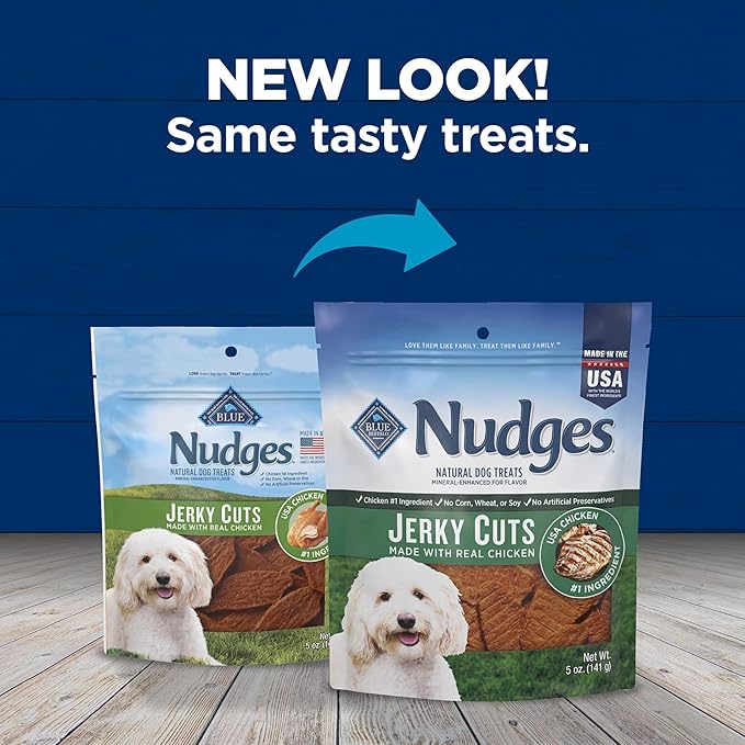 Blue Buffalo Nudges Jerky Cuts Natural Dog Treats Chicken Bag